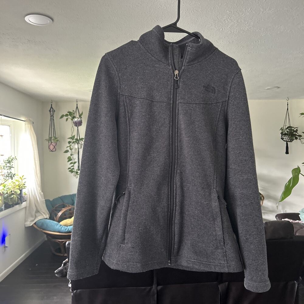 The North Face Women’s Large Deep Gray Full Zip Fleece Style Jacket Size Large